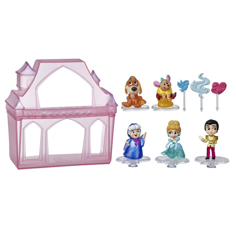 Disney Princess Comics, Aventures surprises de Cendrillon avec 5 poupées, accessoires et support, jouet amusant à déballer