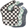 Tiny Twinkle - Mess Proof Easy Bib 3pk - Checkered Black, Blue, Green 6-24M