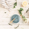 Silicone bowl and spoon set Seafoam