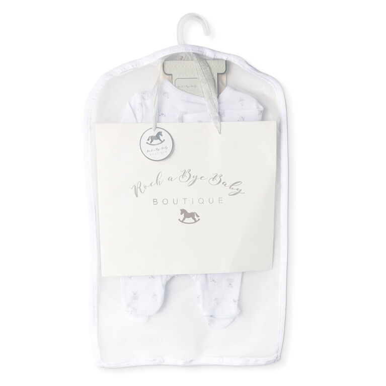 Rock a Bye Baby Boutique  - Netural Toy Box Footie 5-Pc Set - Newborn