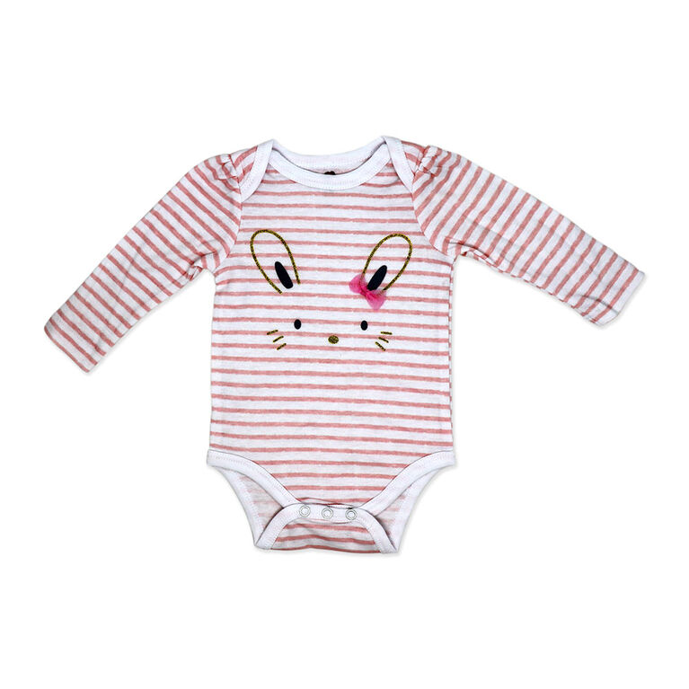 Mini Hop 3 Piece Legging Tutu Set: Pink Bunny