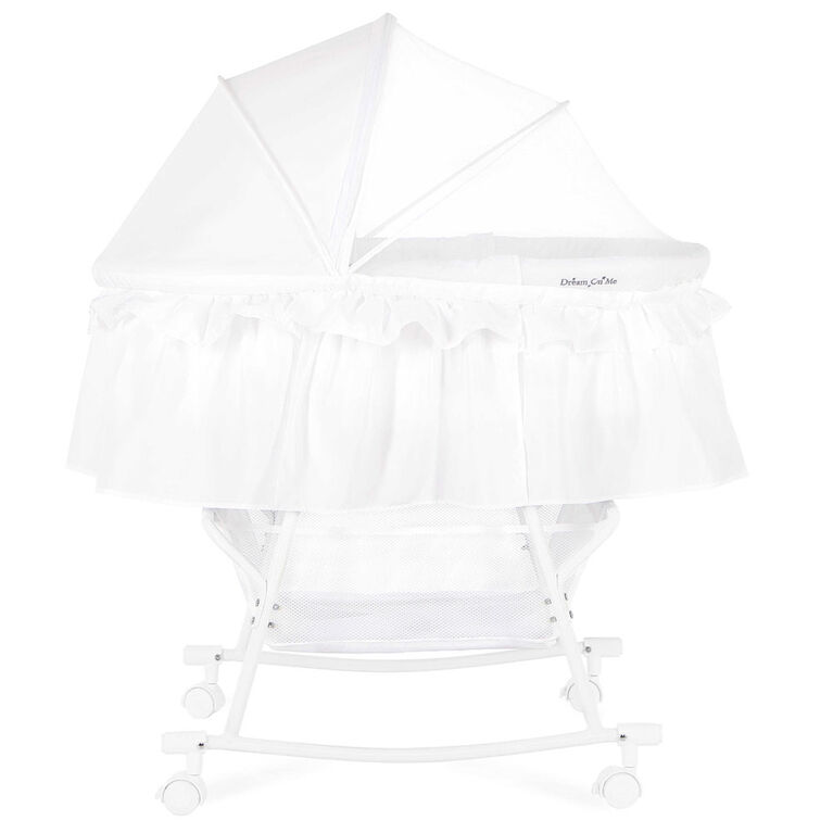 Lacy Portable 2In1 Bassinet&Cradle-White