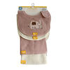 4 Pack Simmons Bib & Burpcloth Set Pink