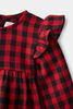 Gingham Ruffle Dress Red 9-12M