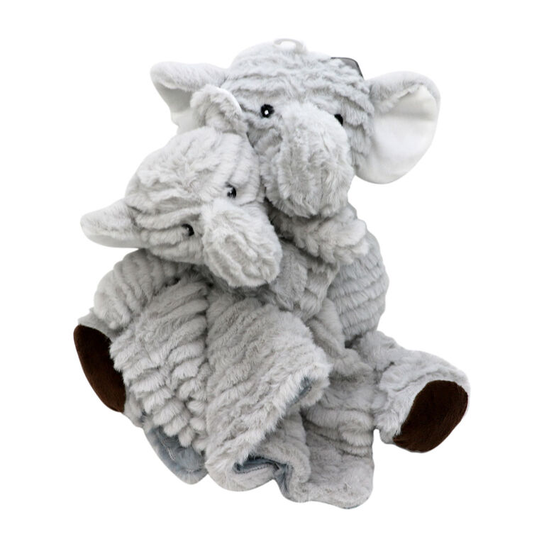 Amor Bebe Ridged Plush Toy with Nunu: Grey Elephant