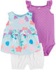 Carter's 3 piece Diaper Cover Floral Set -