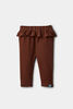 RISE Little Earthling Ruffle Jogger Cherry Brown