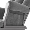 Child Craft Forever Éclectique Cozy Glider et Ottoman, Gris Froid avec Coussin Gris Foncé