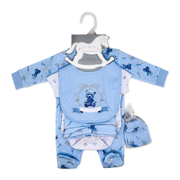 Rock A Bye Baby Boutique 5 Piece Mesh Bag Set:Prince Bear 0-3M