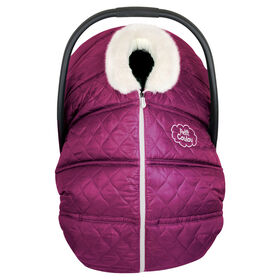Petit Coulou Winter car seat cover - Burgundy/Ivory