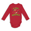 The Grinch Bodysuit, red "my first Grinchmas"