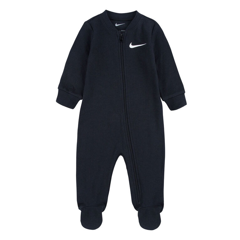 Nike Footed Coverall - Black- 0-3 Months
