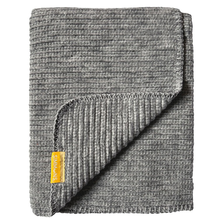 Simmons Cotton Blanket Grey Melange