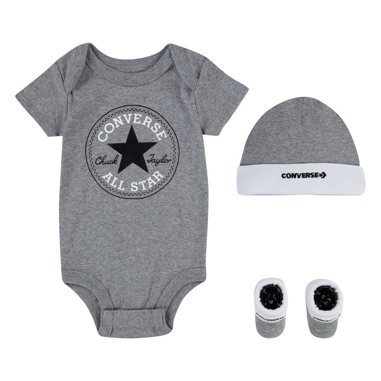 Ensemble Cadeau Converse - Gris, Taille 6-12 mois