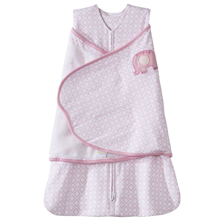 Turbulette avec couverture d'emmaillotement Halo SleepSack Coton - Diamant Rose (Petit)