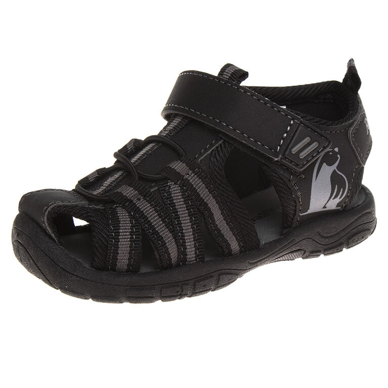 Toddler Black/Grey Sandal Size 9