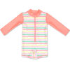 Koala Baby Long Sleeve 1Pc Coral Stripe Romper, 24 Months