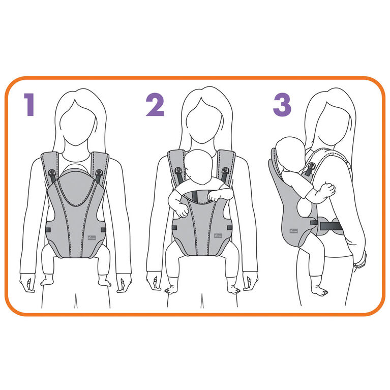 Porte-bébé à 3 positions Dreambaby® Oxford