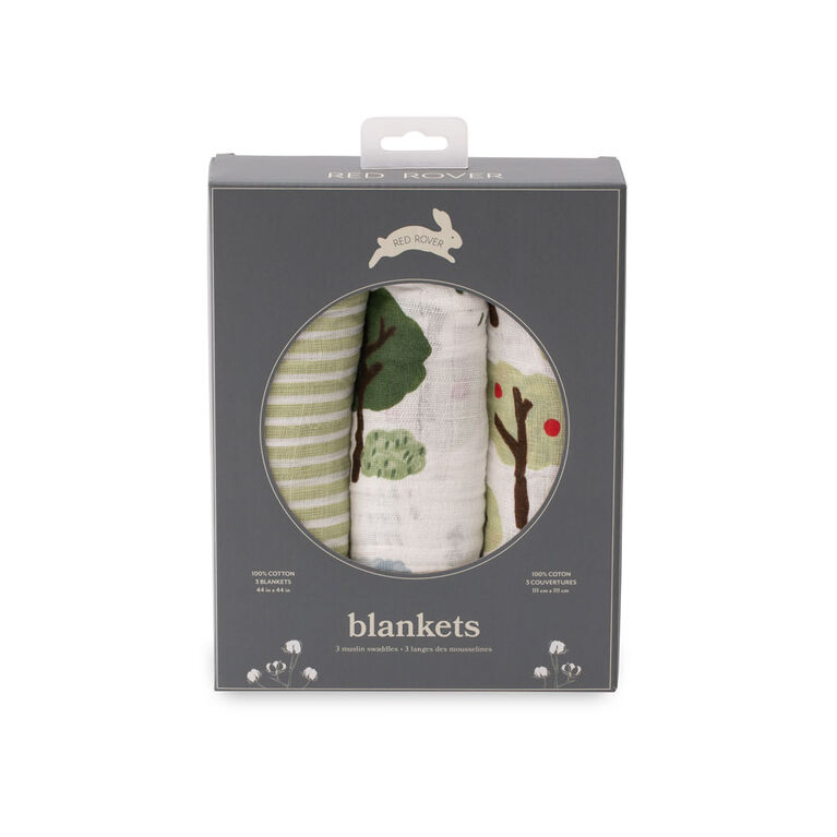 Red Rover Cotton Muslin Swaddle 3 Pack Family Farm R Exclusive Babies R Us Canada