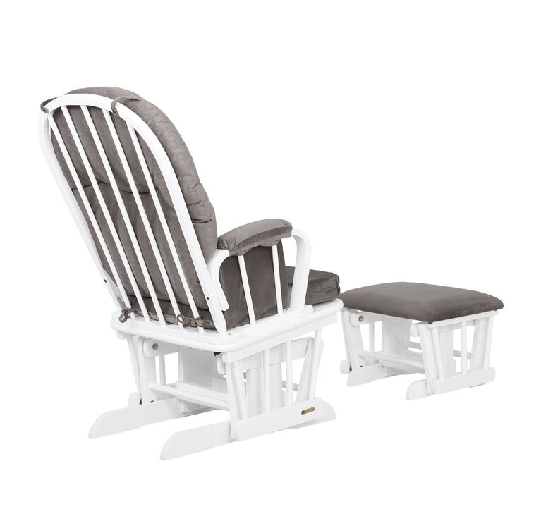 Lennox Furniture Avery White Glider Ottoman Dark Gray Babies