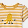 RISE Little Earthling Short Sleeve Tee Yellow Stripe Octopus