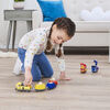 Mighty Express, Petit train Push and Go Milo le mécano avec wagon de cargaison, jouets pour enfants à partir de 3 ans