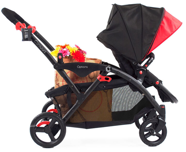 Contours Options Tandem Stroller - Black/Red - R Exclusive