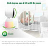 LeapFrog LF2926FHD-TOUCH 1080p WiFi Remote Access 360 Degree Pan & Tilt Video Baby Monitor with 5.5" Touch Screen High Definition 1080p Display, Super Long Range, Night Light, Color Night Vision - White