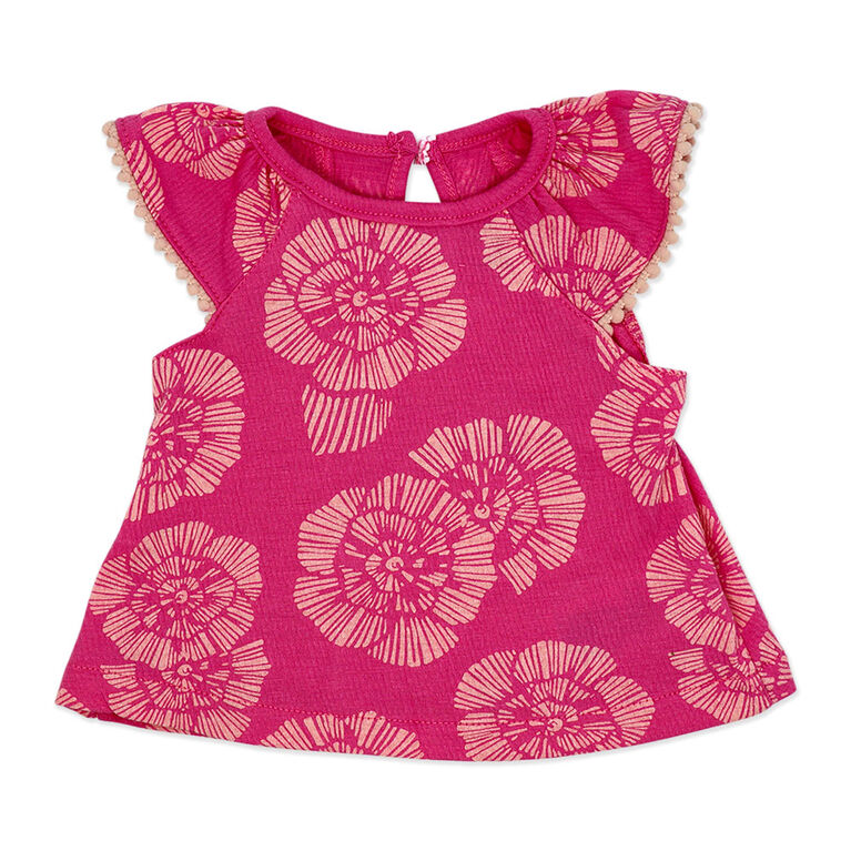 Sterling Baby 3 Pièces gaze short ensemble : Lapin rose