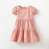 6-9m robe à manches bouffantes - rose pâle