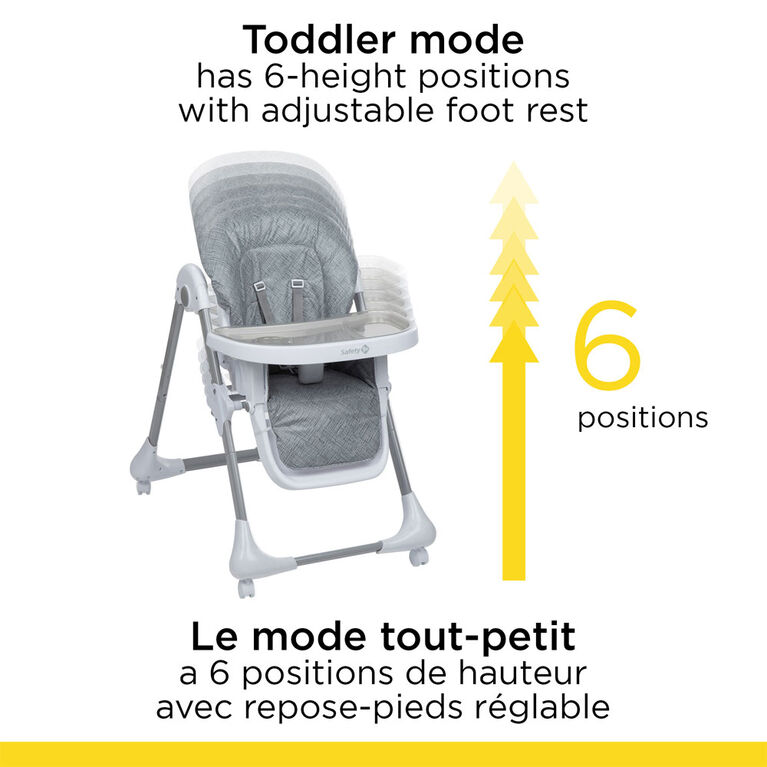 Chaise haute 3 en 1 Grow and Go de Safety 1st