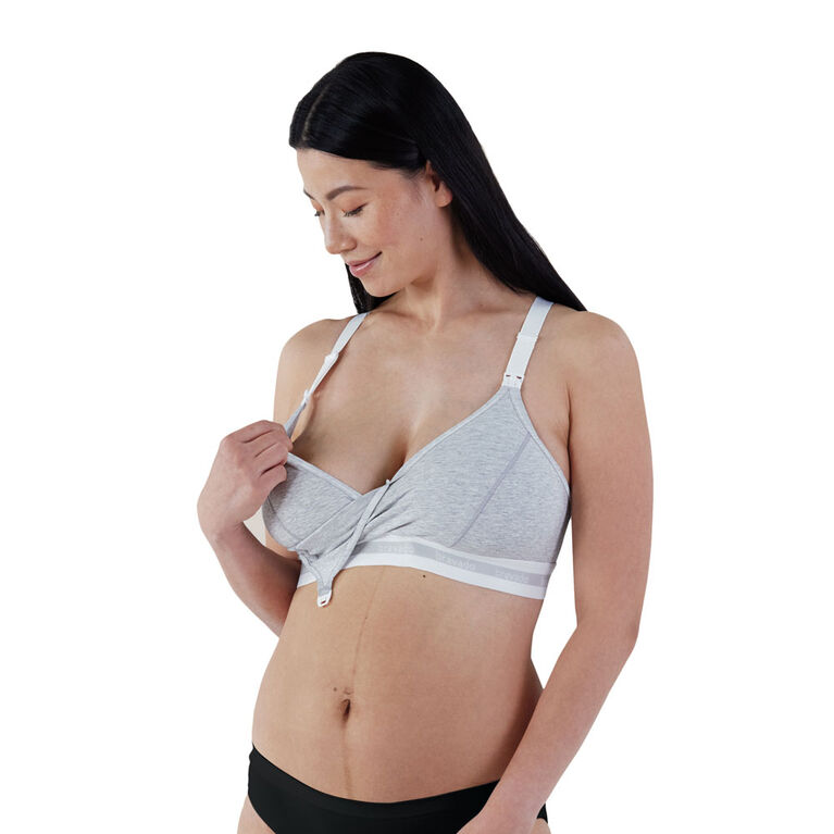 Original Pumping and Nursing Bra - Sustainable, Dove Heather, Medium