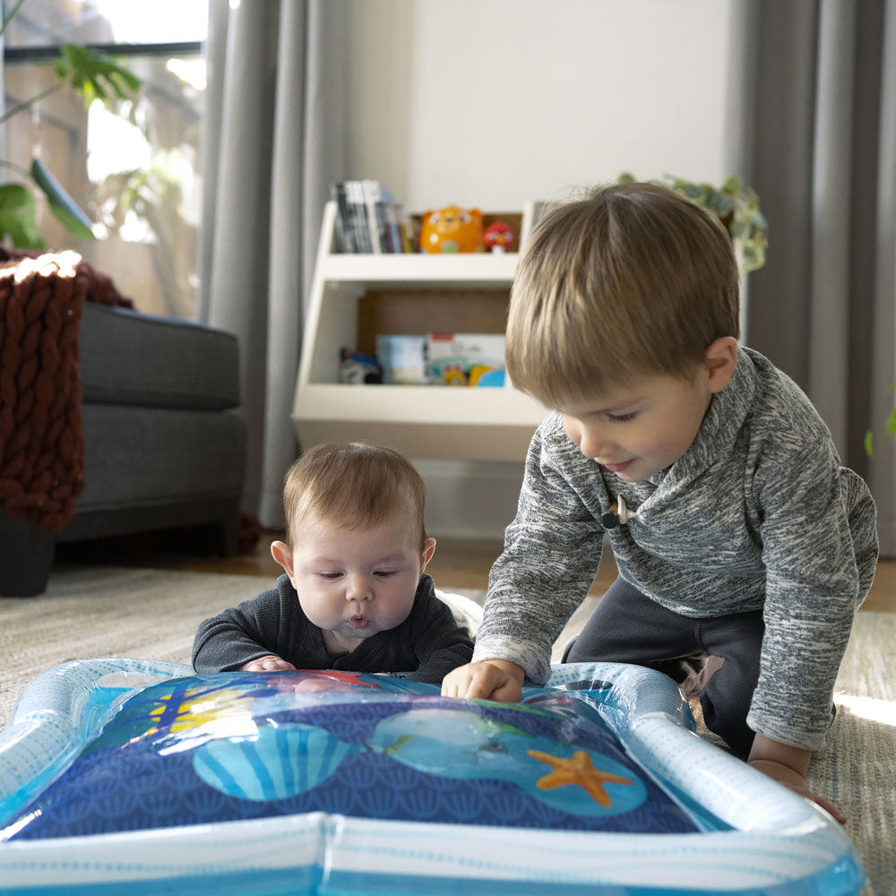 Baby Water Mat Tummy Time Baby Play Mat Inflatable Splash Water Mat for Infants Toddlers 