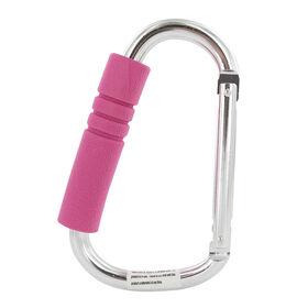Crochet pratique de Nuby - Aluminium en argent avec fuchsia.