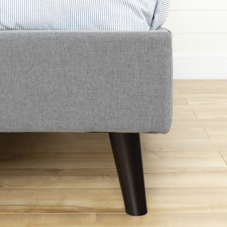 Fusion Twin Upholstered PlatformBed Gray