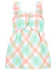 Carter's Plaid Flutter Dress Blue 3T
