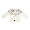 Rock a Bye Baby  Ensemble cardigan en tricot avec pieds : Fairisle cr&egrave;me 6-12 mois