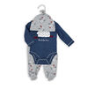 Sterling Baby  3 Piece Footed Set: Blue Hedgehog Newborn