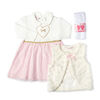 Bonjour Bebe - Girls 3 Piece Dress Set : Heart - 6-12 Months