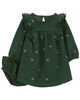 Carter's Butterfly Fleece Dress Green  6M