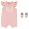 Levi's Heart Romper and Booties Set - Quartz Pink