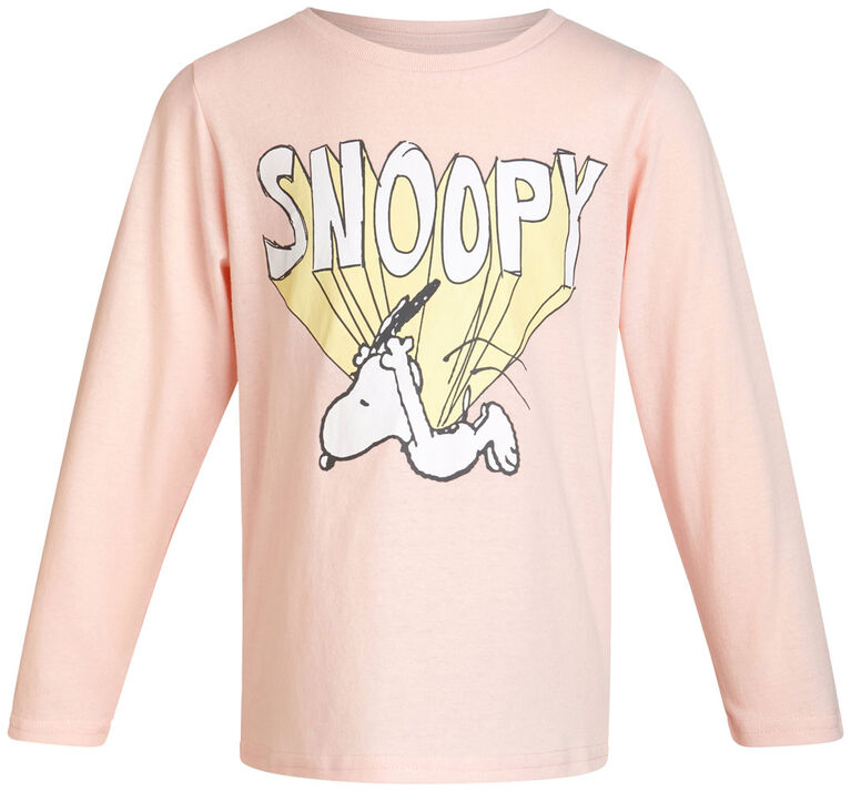 Peanuts - Long Sleeve Tee - Snoopy / Pink / 4T