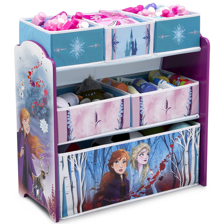 Delta Children Frozen II 6 Bin Design and Store Toy Organizer