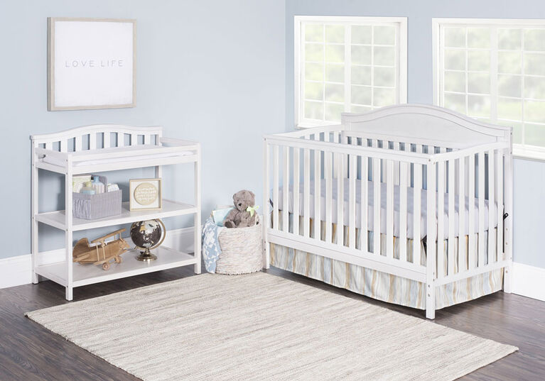 Child Craft - Sidney 4-in-1 Convertible Crib - White Wash