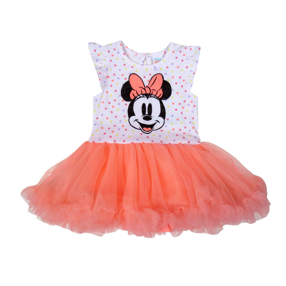 Disney Minnie Mouse Cupcake Dress Coral 24 Months