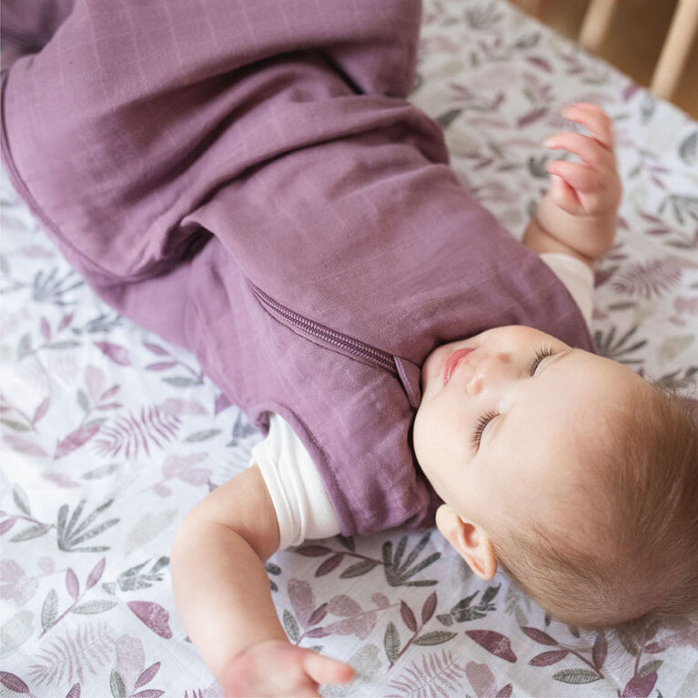 Perlimpinpin-Muslin sleep bag 1.5 TOG-Plum-18-36m