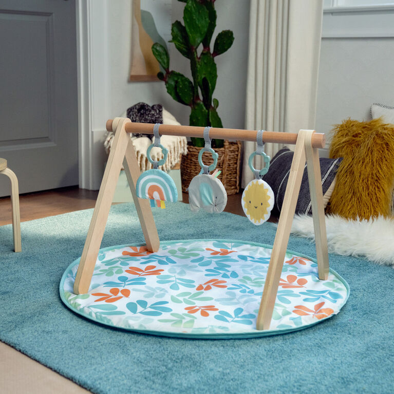 ITY by Ingenuity Sun Valley Wooden Toy Arch & Play Mat