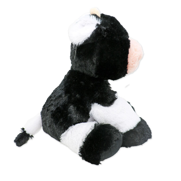 Plushies by Baby Mode Plush Black & White Cow Toy- 11"