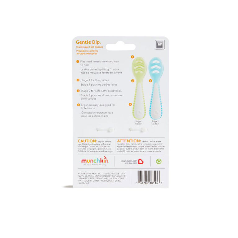 Munchkin Gentle Dip Multistage First Spoons 2 Pack