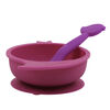 SiliBowl Silicone Bowl & Spoon Set - Fuchsia and Violet